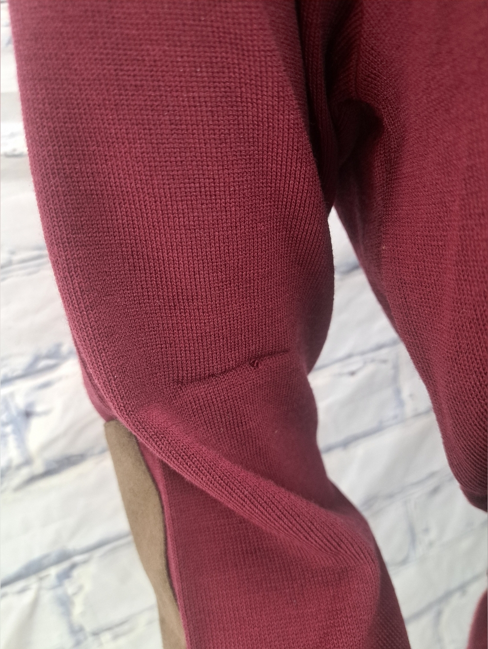 Paul & Shark Yachting Half Zip Sweater Merino Wool Suede Leather Italy Large - Picture 14 of 14